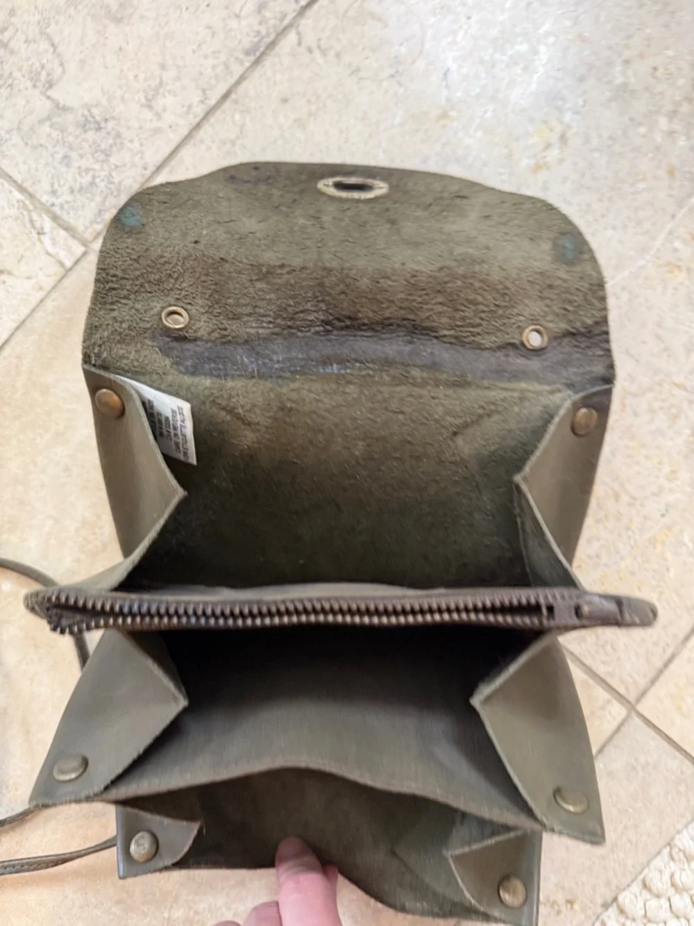 Vintage leather clutch pouch wallet